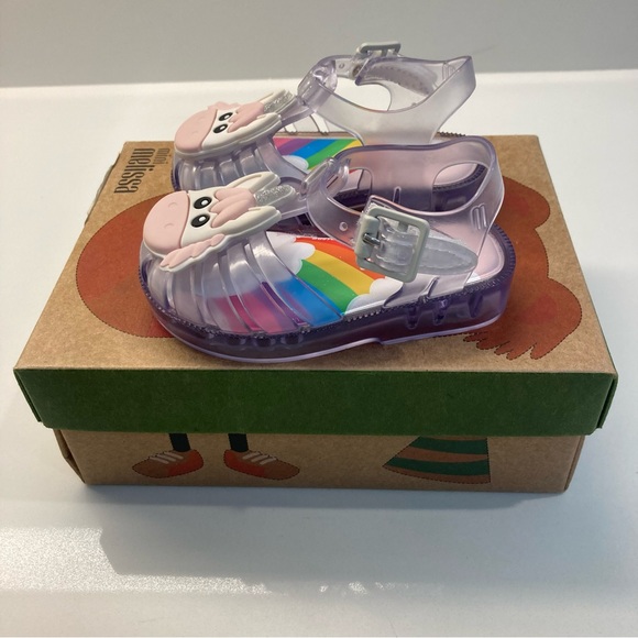 ⭐️Host Pick⭐️ NIB! MINI MELISSA Clear Unicorn Sandals Size 5 - Picture 10 of 11